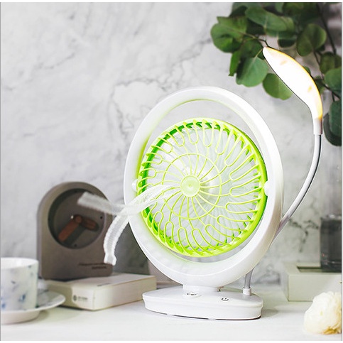 Quạt mini để bàn làm việc JR-2018  Quạt văn phòng  Sạc USB  Dễ thương