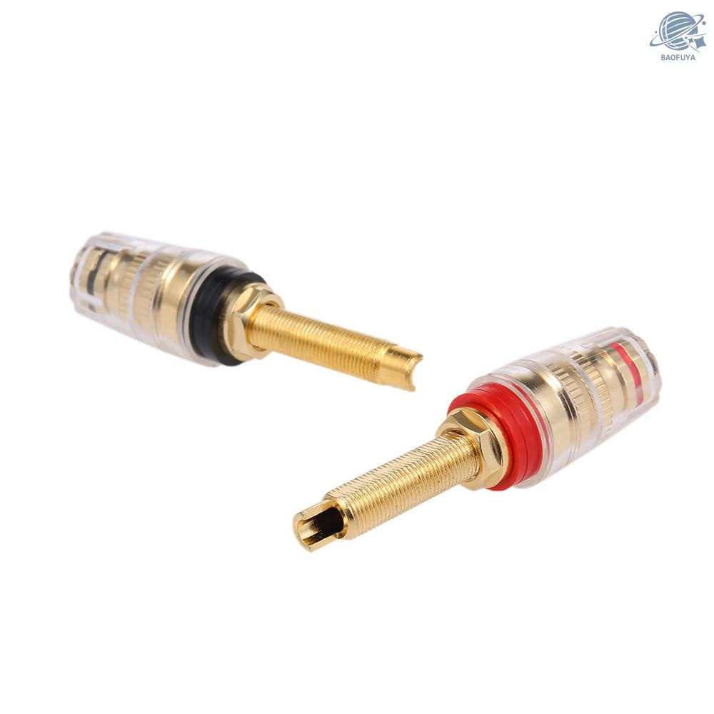 1 Cặp Đầu Nối Dây Loa Hifi Mạ Vàng 24 Kênh 4 mm