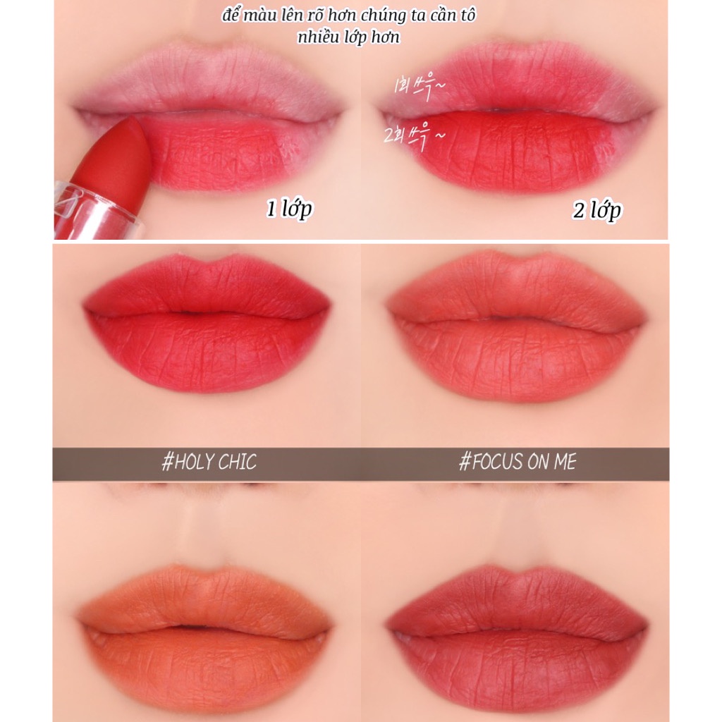 Son 3CE Soft Matte Lipstick 3CE Clear Layer Edition 3.5g