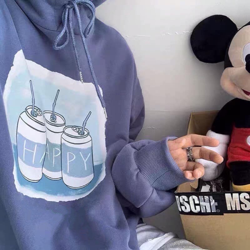 [RẺ VÔ ĐỊCH] Áo Hoodie nỉ Happy in lon nhiều màu | BigBuy360 - bigbuy360.vn