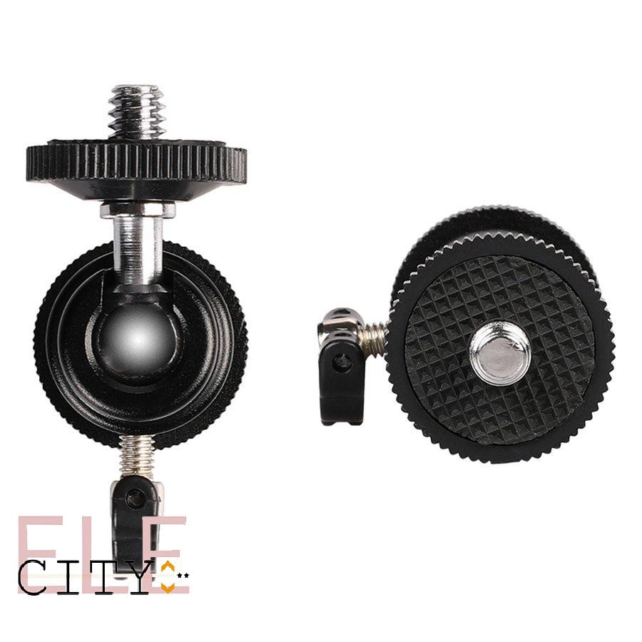 111ele} Photography Light Bracket Metal Hot Shoe Ptz 1/4 Screw Interface Ball Type