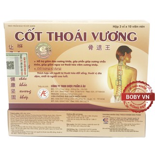 Cốt thoái vương hỗ trợ giảm đau xương khớp, góp phần giúp xương chắc khỏe - Á Âu - Chính hãng