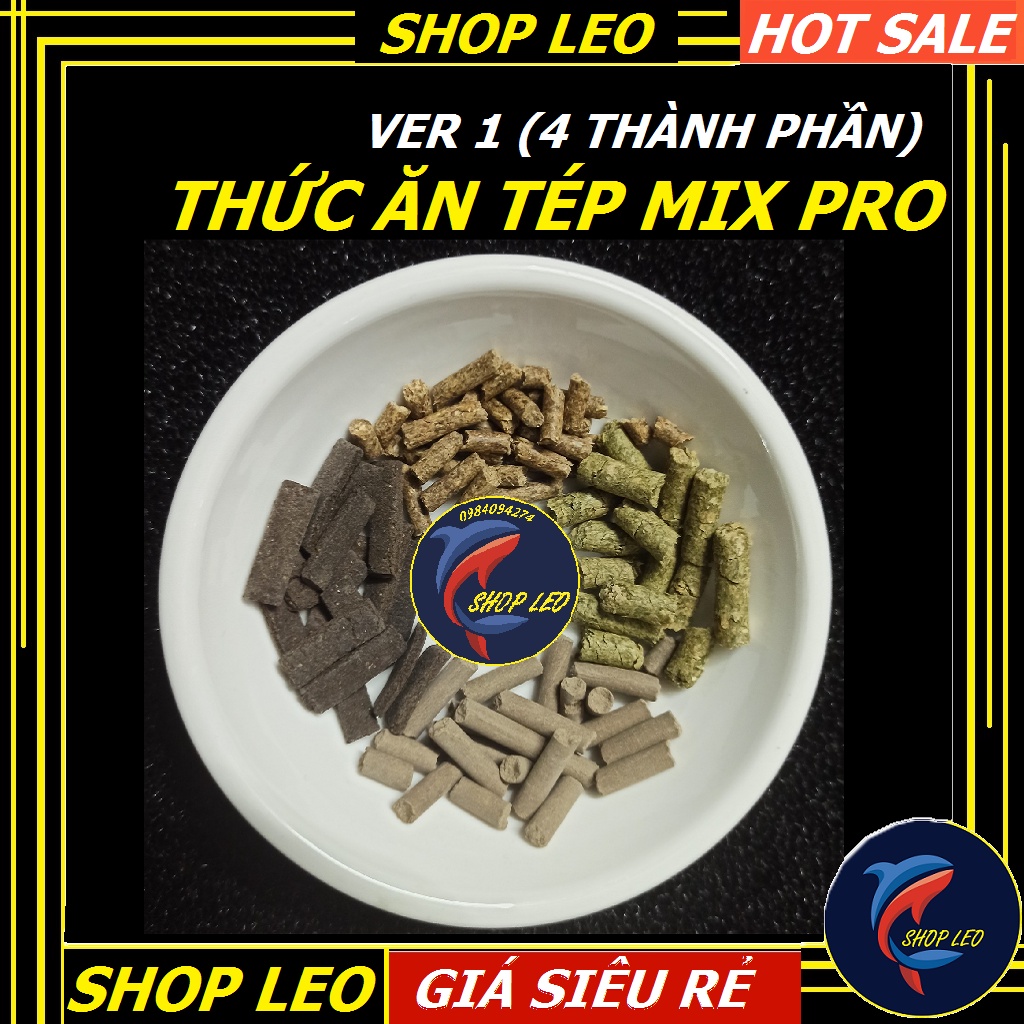 Thức ăn tép MIX PRO  - cám tép cao cấp - phụ kiện thủy sinh - shopleo