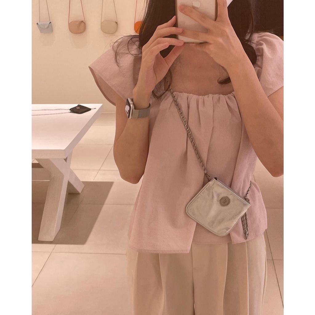 Hàng Có Sẵn Túi Đựng Tiền Xu Son Môi Bằng Da Thật Cỡ Nhỏ Phong Cách Retro Hàn Quốc