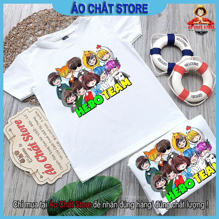 (SIÊU HOT) Áo Hero Team Toàn Thành Viên Siêu Đẹp | Áo Thun Mini World Hero Team Bé Trai | Bé Gái Mẫu Mới MC28