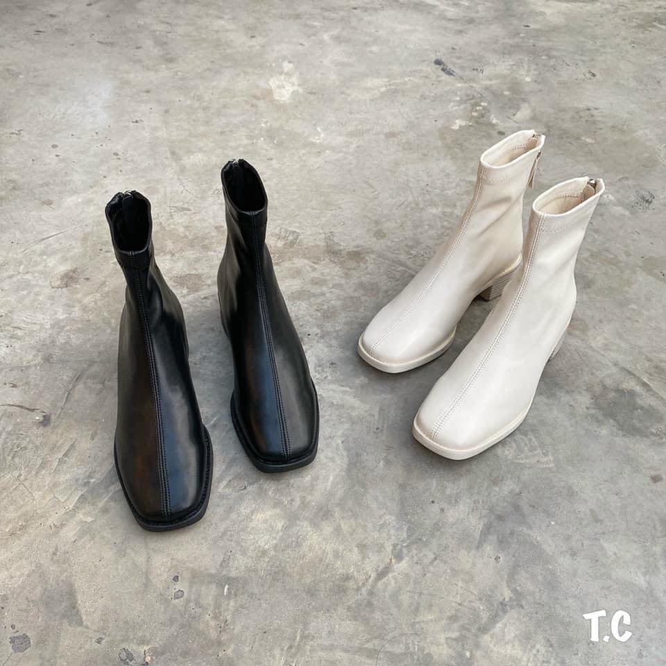 Giày boot bệt nữ da mềm mũi tròn khóa kéo sau mẫu SY659-2 – Kachi House | BigBuy360 - bigbuy360.vn