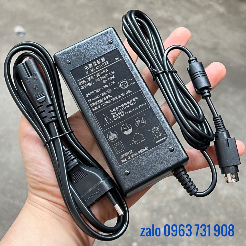 Cục nguồn máy in Bill 24V 2.5A chân 3 pin chính hãng