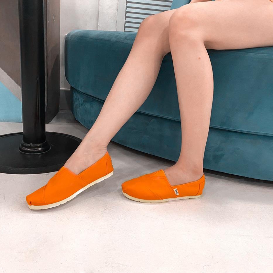 VIP Giày toms cam,ORANGE (Đế cao su đúc)