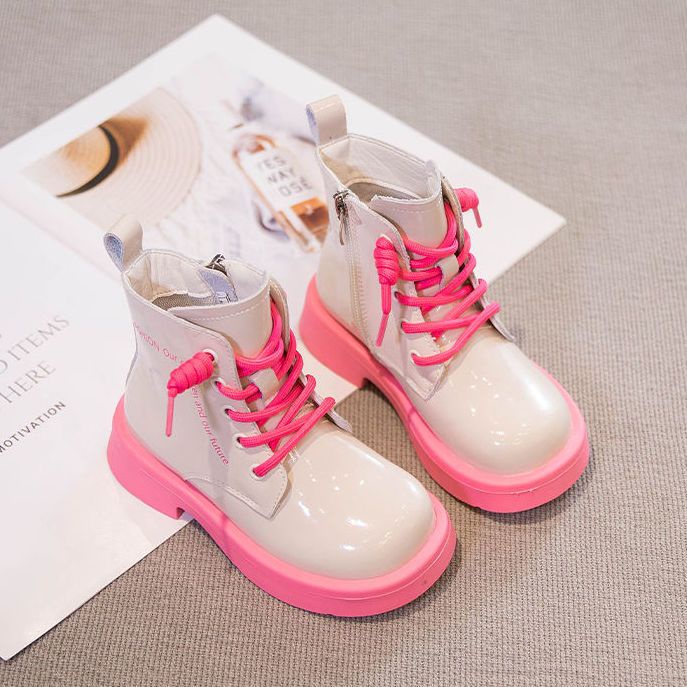 Giày Bốt Martin Da Bóng Đế Mềm Cao Cấp Thời Trang Mùa Thu 2022 Cho Bạn Gái