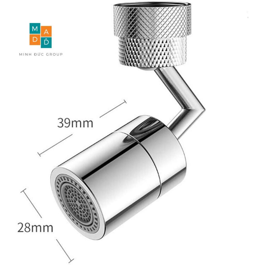 Đầu nối nối vòi nước thông minh xoay 720 độ tăng áp lực nước phù hợp với nhiều loại vòi