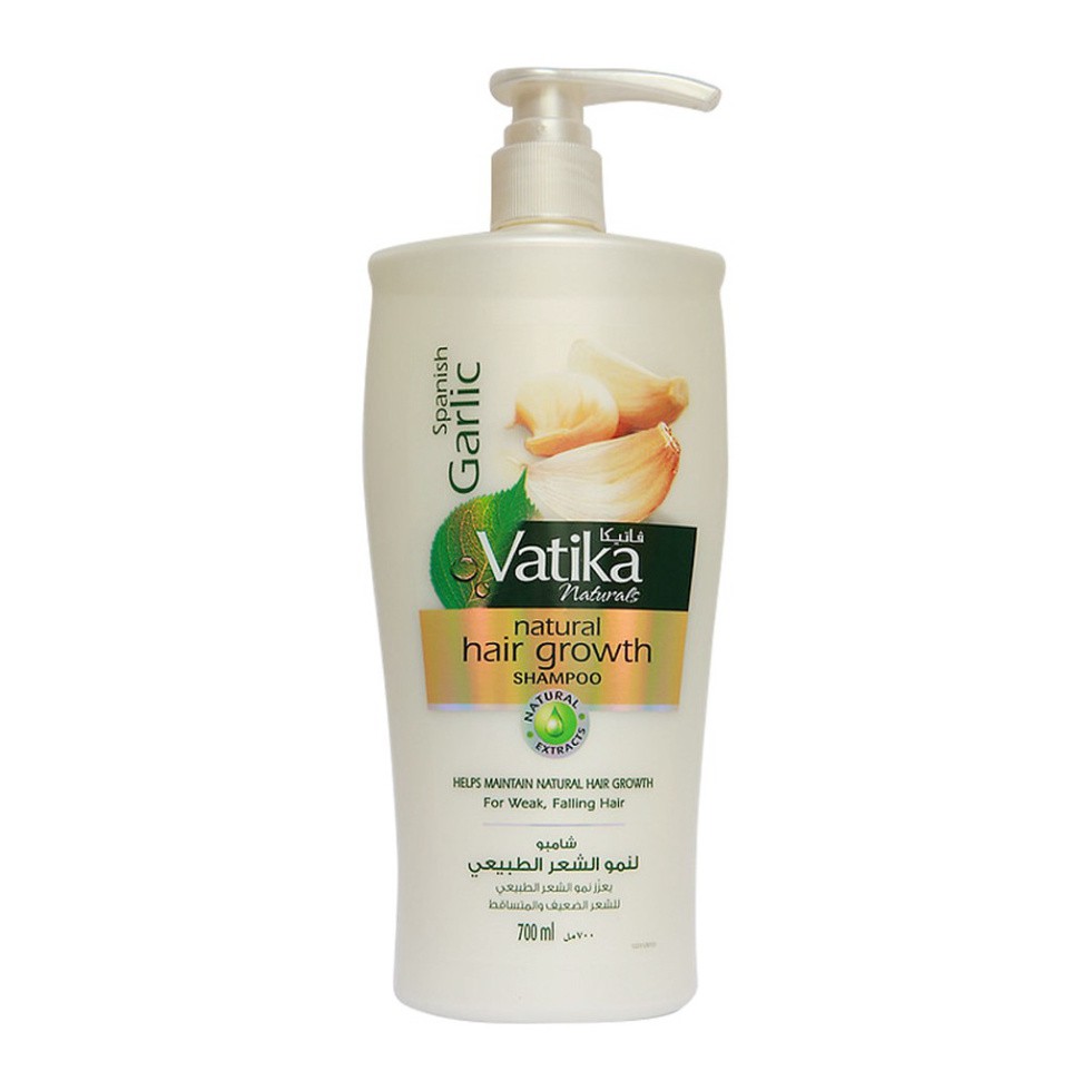 Dầu gội Vatika Garlic Shampoo Helps Maintain Natural Hair Growth chiết xuất tỏi kích thích mọc tóc nhanh