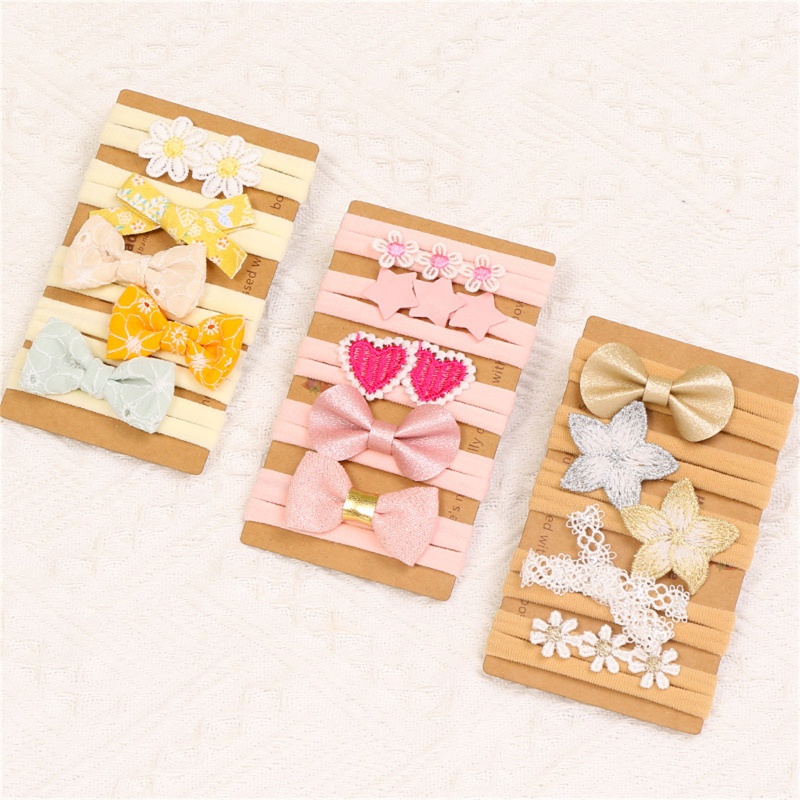 Băng Đô Nylon Thêu Tay Thoải Mái Dành Cho Bé