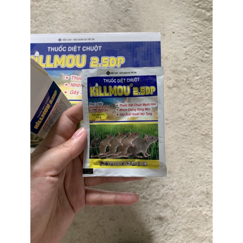 Thuốc diệt chuột thế hệ mới Killmou 2.5 DP (Gói 10g)