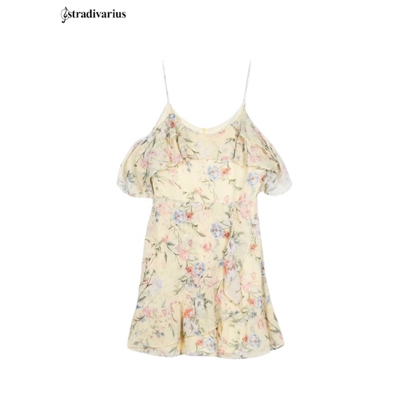 ** ĐẦM HỌA TIẾT HOA  Stradivarius Săn Sale