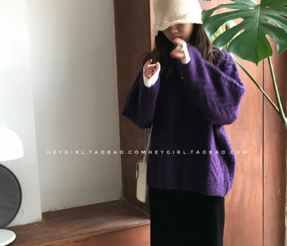 Áo Sweater dày kiểu chui đầu dáng rộng kiểu retro xinh xắn cho nữ | BigBuy360 - bigbuy360.vn