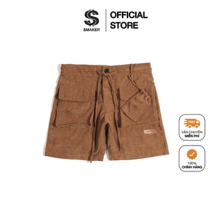 [SMAKER] Quần đùi nam, quần short nhung tăm cao cấp có túi, local brand chính hãng -  POCKETS CORDUROY SHORT