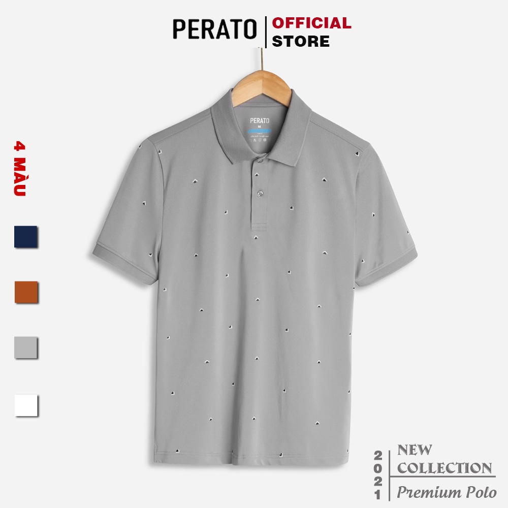 [MUA 2 GIẢM 20K] Áo Polo Nam PERATO (4 Màu), Vải Coolmax Cao Cấp Siêu Mát, Kiểu Dáng Trẻ Trung, Năng Động