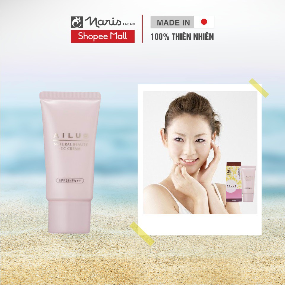 Kem trang điểm sáng da Naris Ailus Natural Beauty CC Cream 30g