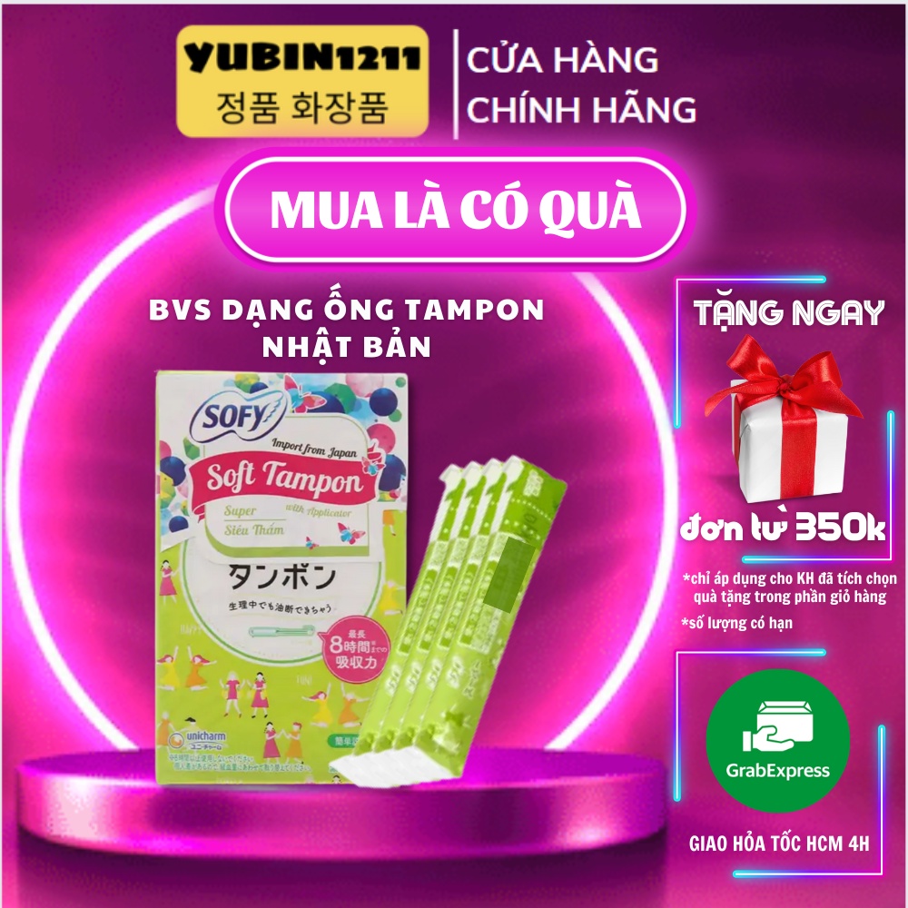 Băng Vệ Sinh Tampon Dạng Ống Sofy Soft Tampon Super Nhật Bản (tách lẻ)