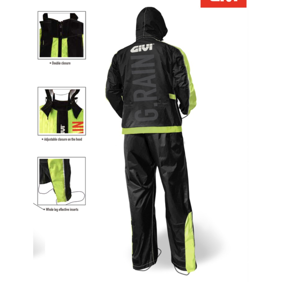 BỘ ÁO MƯA GIVI G-RAIN 01 PHẢN QUANG Chính Hãng