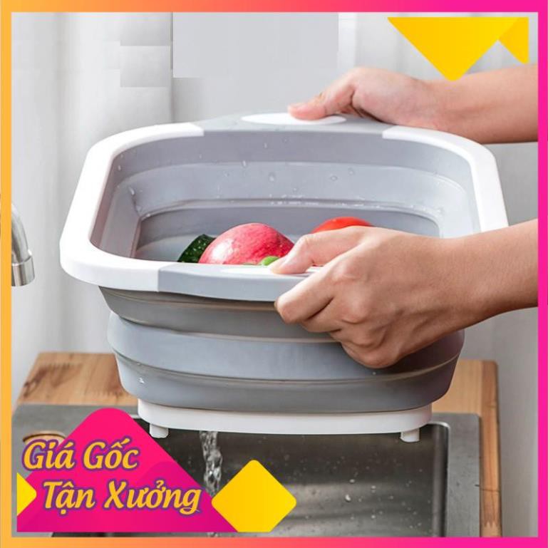 [DÙNG LÀ MÊ] Chậu thớt đa năng gấp gọn tiện dụng 3 trong 1