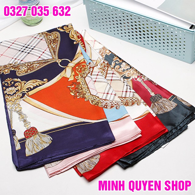 Khăn Bandana Khổ Vuông 90x90 cm Làm Áo Yếm , Quàng Đầu , Tạo Kiểu - Khăn Lụa Vuông Họa Tiết