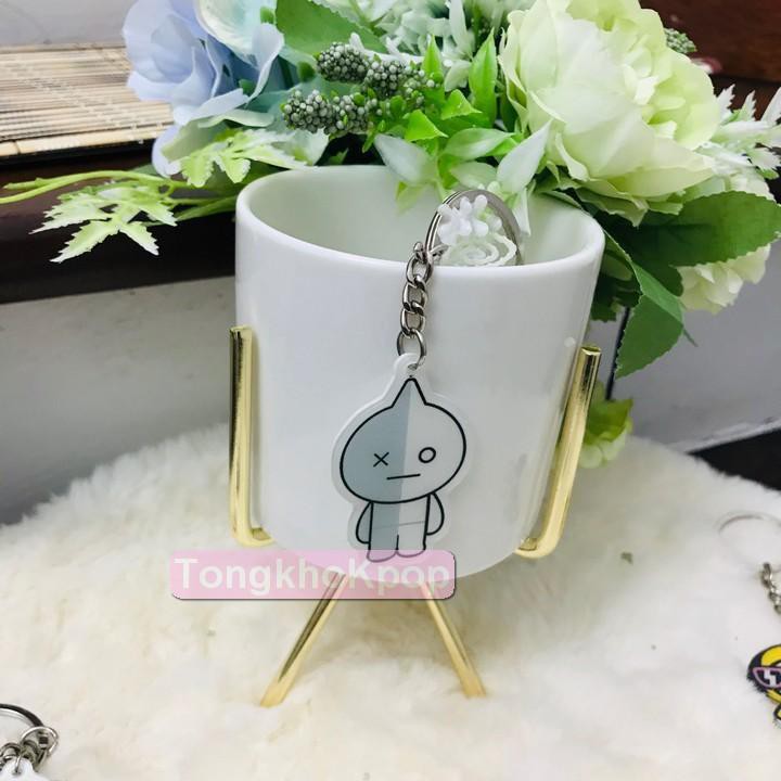 Móc khóa BTS BT Tata Cooky Chimmy mica đồ treo trang trí quà tặng xinh xắn dễ thương