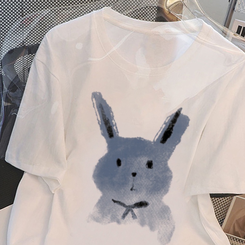 NRVP Áo Thun Tay Ngắn Cổ Tròn Bằng Vải Cotton 100% Nguyên Chất Thời Trang Mùa Hè Dành Cho Nữ Phong Cách Hàn Quốc