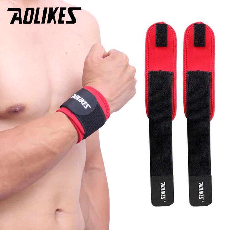 Bộ 2 đai quấn bảo vệ cổ tay AOLIKES A-7936 đàn hồi chống trươn trượt sport pressure wrist