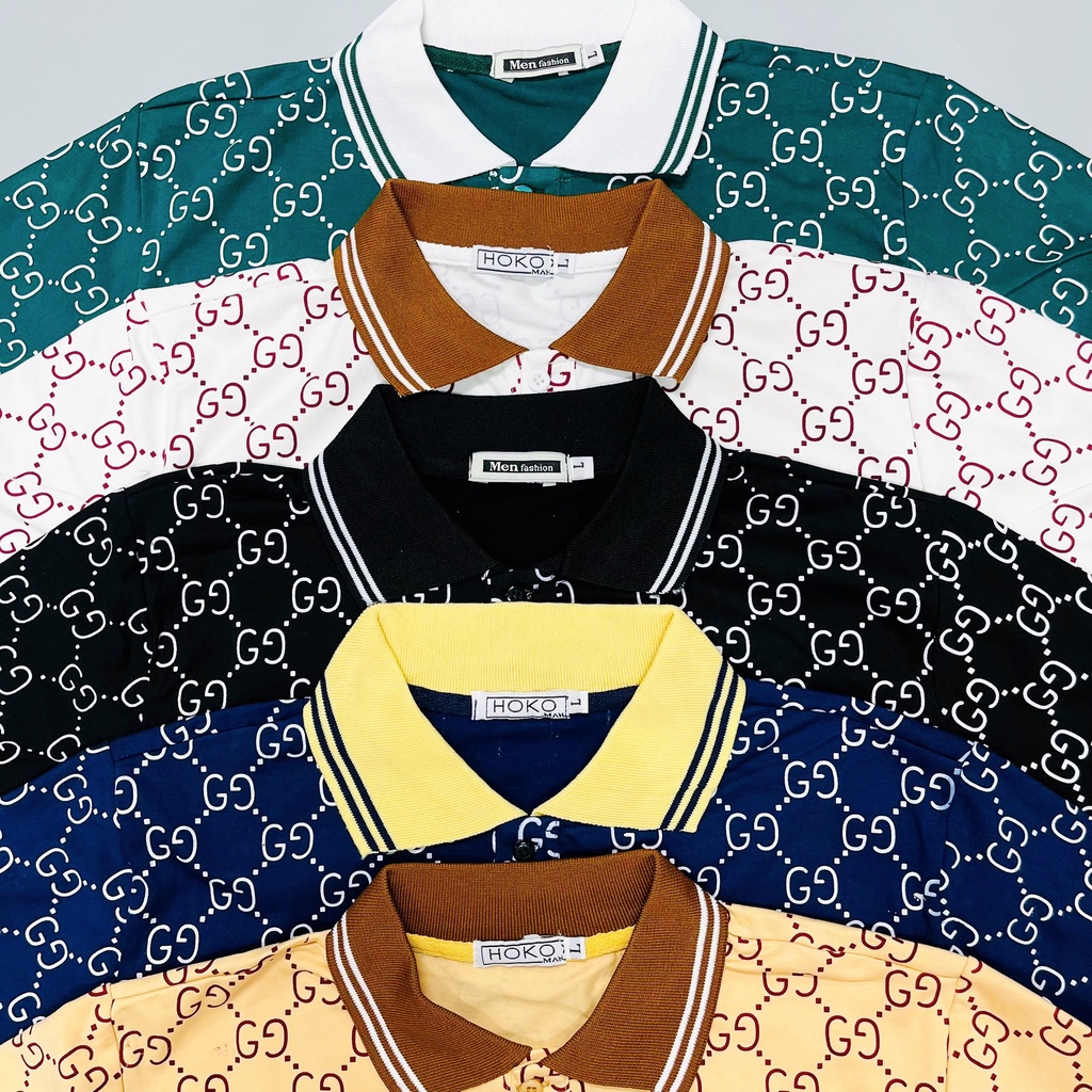 Áo POLO Nam Hè Cổ Bẻ Phối chữ GD Thời Thượng Phong Cách Thoải Mái Lịch Sự Dạo Phố Mã GAREMSTORE