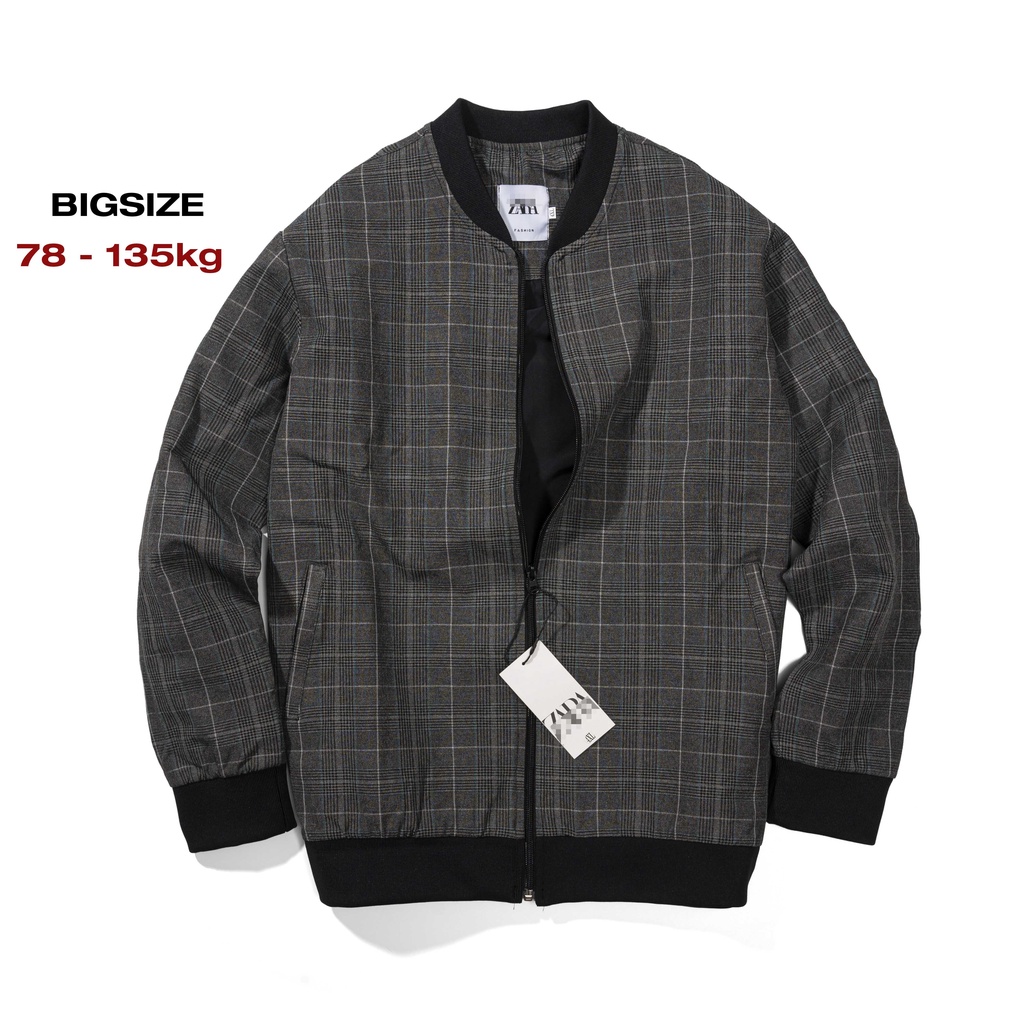 Áo khoác BOMBER bigsize nam 2 lớp cao cấp cho người mập mặc mùa thu đông lót vải gió mềm size lớn từ 2xl -7xl(78-135kg)