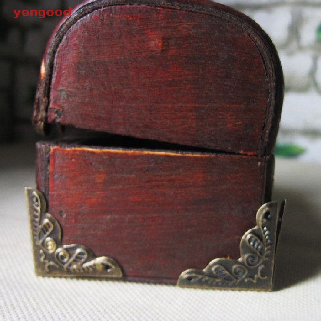 Set 10 Vỏ Bọc Góc Hộp Hành Lý Chạm Khắc Hình Tam Giác Bằng Kim Loại Trang Trí Nội Thất