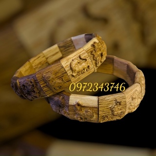 Vòng trầm hương 12 con giáp trầm tốc tự nhiên