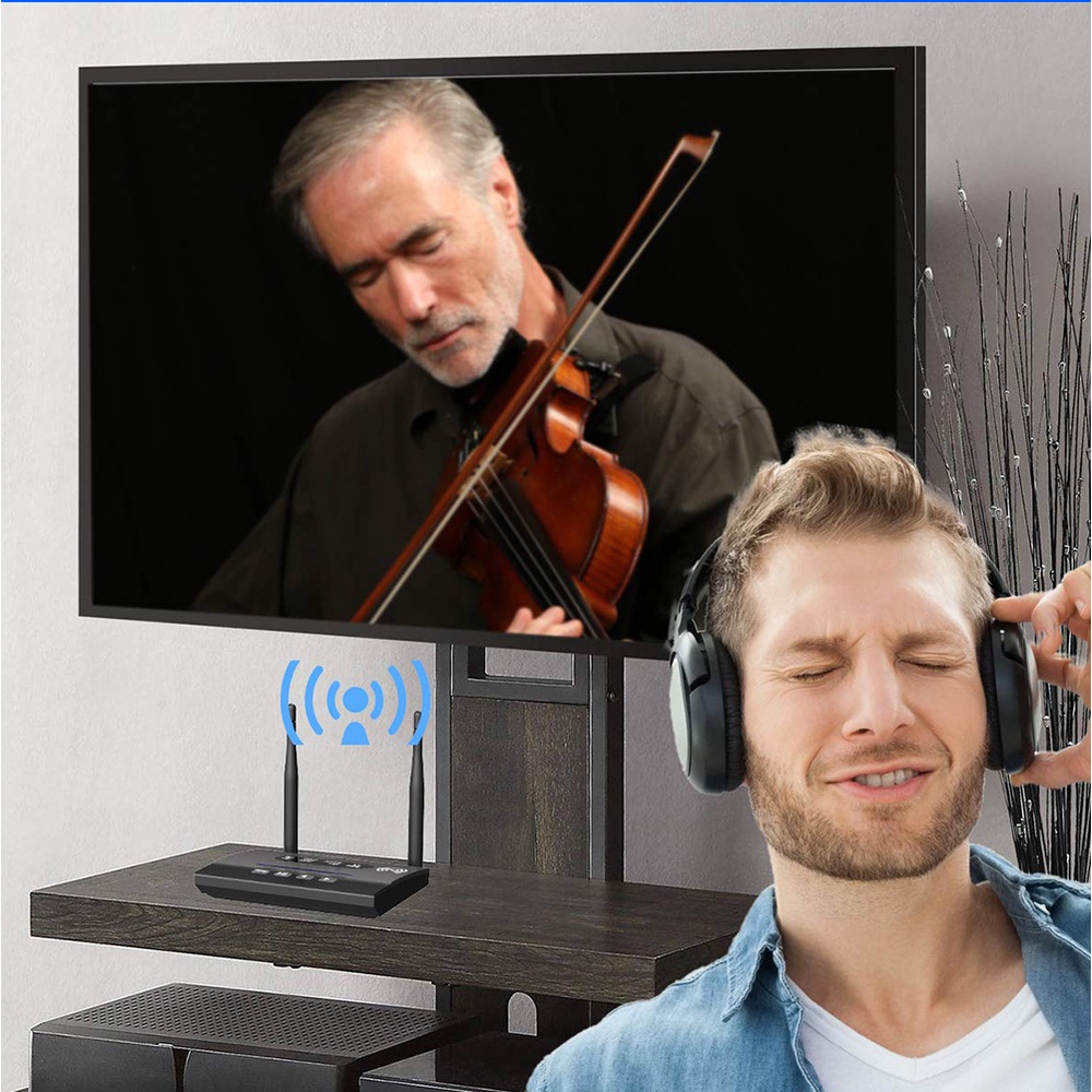 Set 2 Bộ Truyền Nhận Tín Hiệu Âm Thanh Bluetooth 5.0 Aptx LL HD Bypass SPDIF 3.5mm AUX RCA Chuyên Dụng Cho TV Xe Hơi