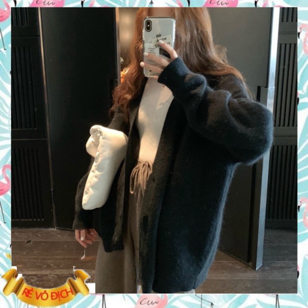 (mới) ÁO KHOÁC LEN CADIGAN ĐEN PHA NỈ - ÁO CARDIGAN LEN NỮ BASIC KOREA MÀU ĐEN NAM NỮ UNISEX
