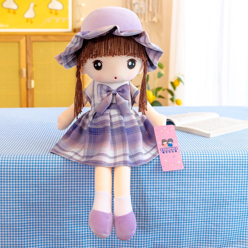 BÚP BÊ GẤU BÔNG VÁY KẺ CARO CHO BÉ GÁI KÍCH THƯỚC 45CM VÀ 60CM