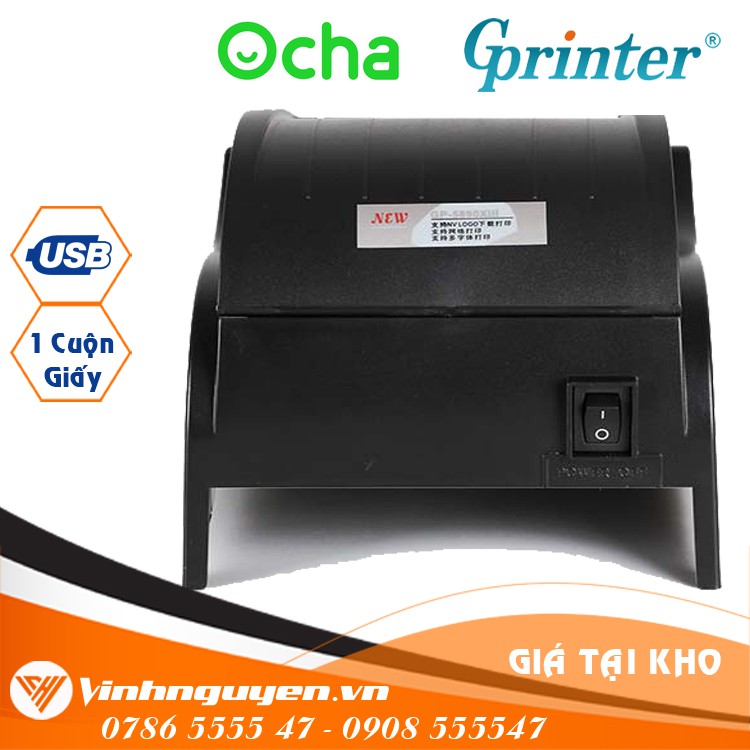 [XẢ KHO 5000 cái] Máy in hóa đơn Wifi Ocha POS GP-5890XIII [WIFI+USB] Máy in bill Không Dây Cao Cấp