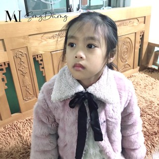 Khăn cổ lông cho bé gái - khăn quàng cổ lông