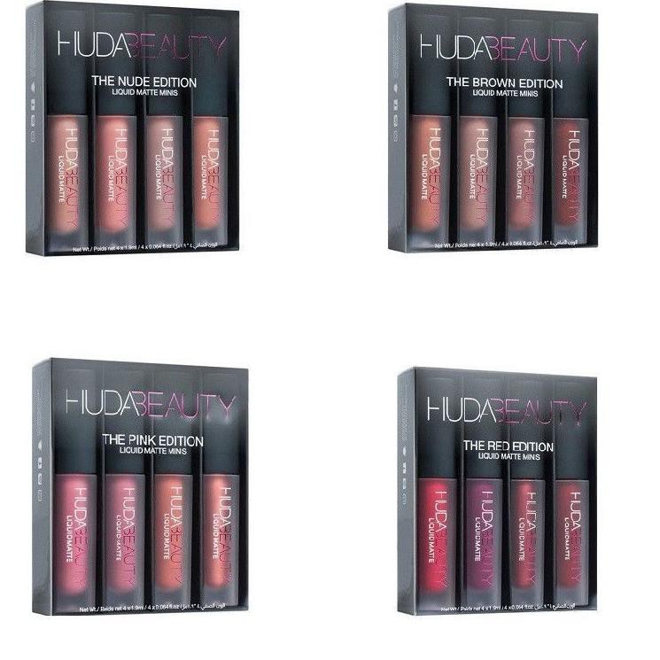 (hàng Mới Về) Son Kem Huda Beauty 4 Trong 1 Màu Lì Minis / Huda Mờ / Matte