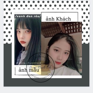 Thuốc nhuộm tóc màu XANH RÊU KHÓI ( không cần tẩy ) có feedback