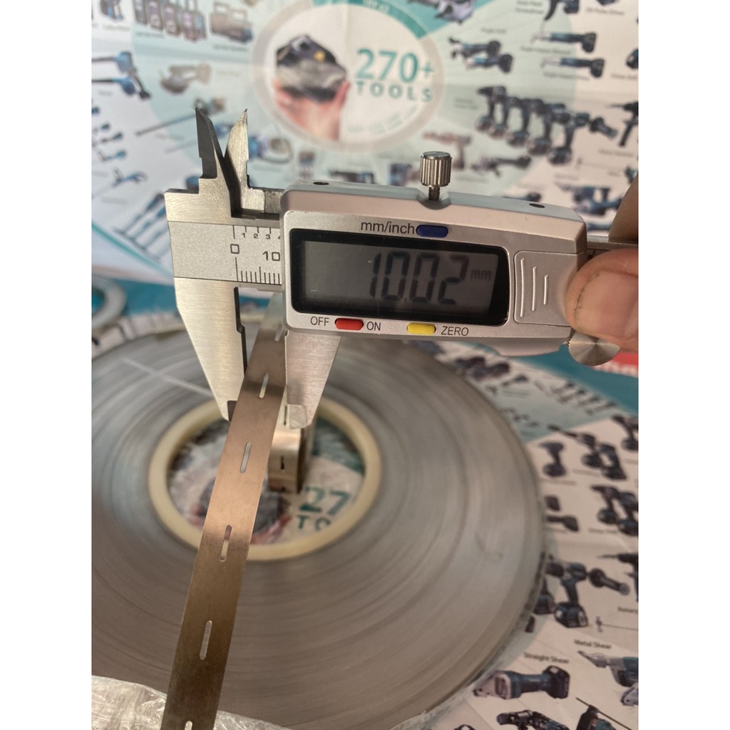 Kẽm hàn mạ Niken loại Đơn có rãnh 0.15*8mm, 0.2*10mm. BN.