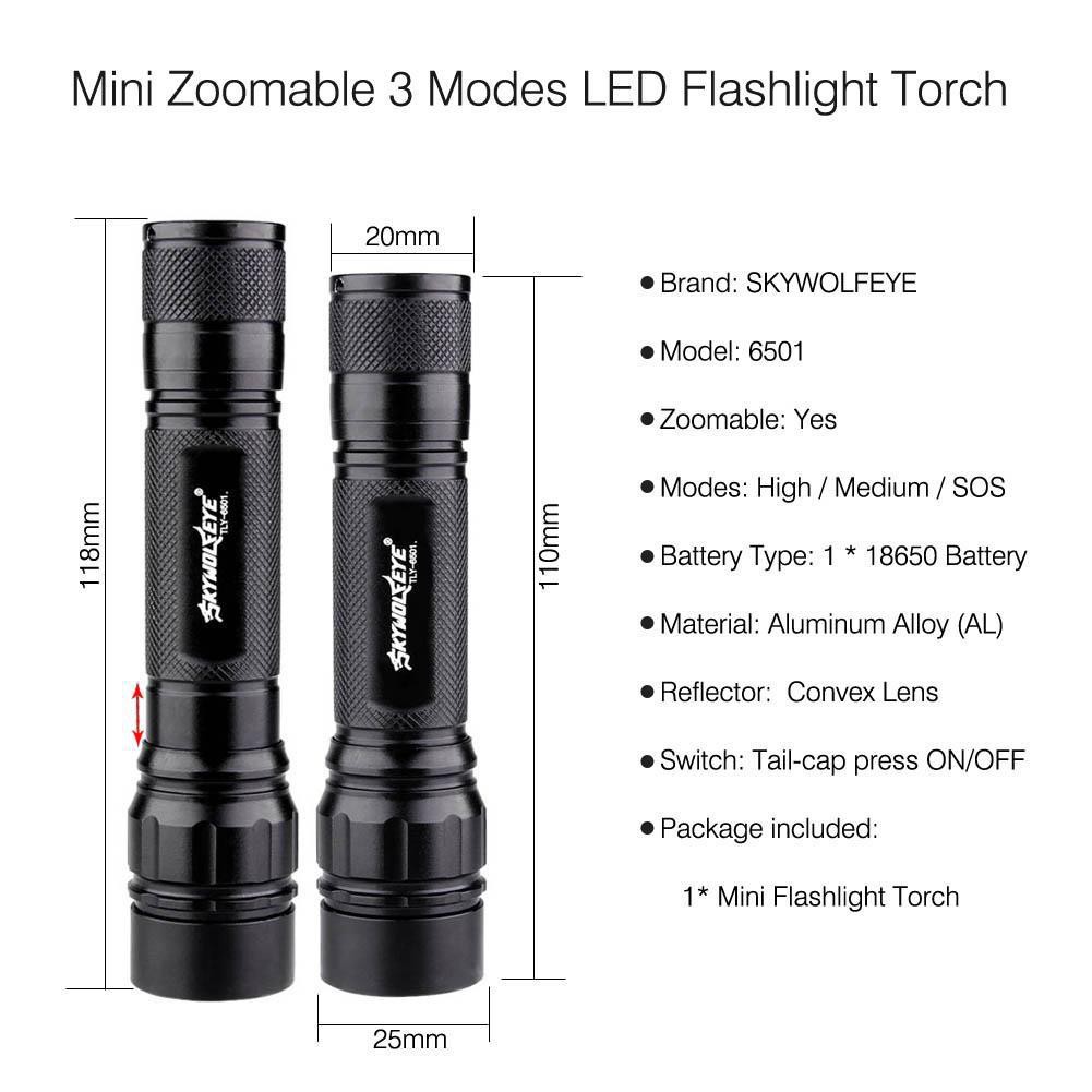 Đèn pin cầm tay 3 chế độ siêu sáng CREE 3500Lm pin 18650 chất lượng cao | BigBuy360 - bigbuy360.vn