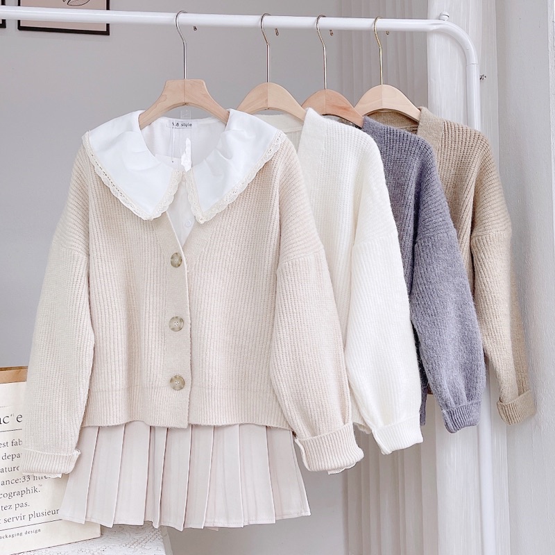 Cadigan dáng ngắn 3 cúc | BigBuy360 - bigbuy360.vn