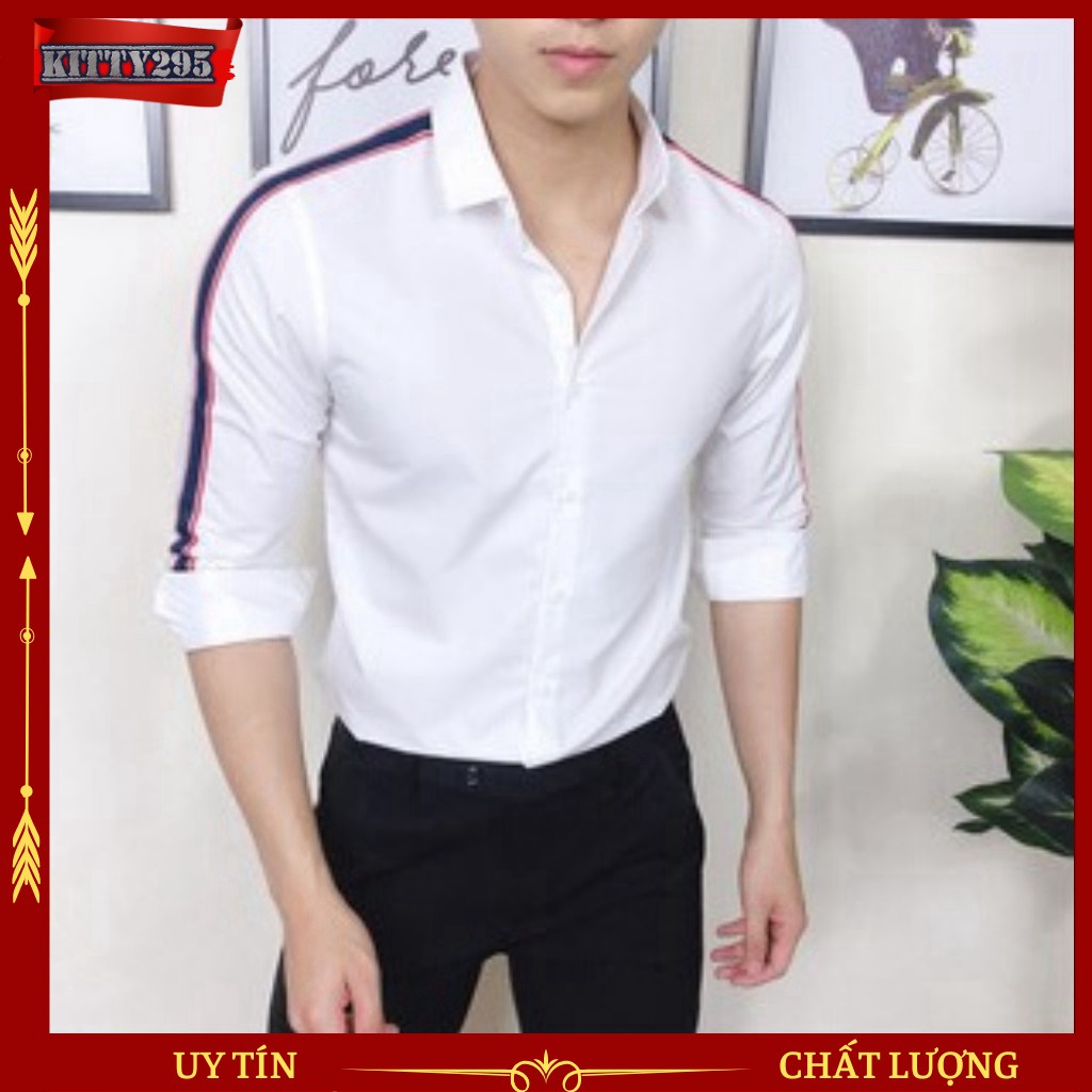 Áo Sơ Mi Nam H&H-SMVT005 Phối Viền Sọc đẹp tuyệt vời giá hạt dẻ mà chất lượng tuyệt đỉnh nhé anh em ơi _KITTY295