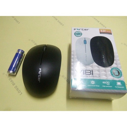 Chuột không dây Forter V181 màu đen sang trọng kiểu dáng thanh lịch, nhỏ gọn - tặng kèm pin sieuthipkgiare.