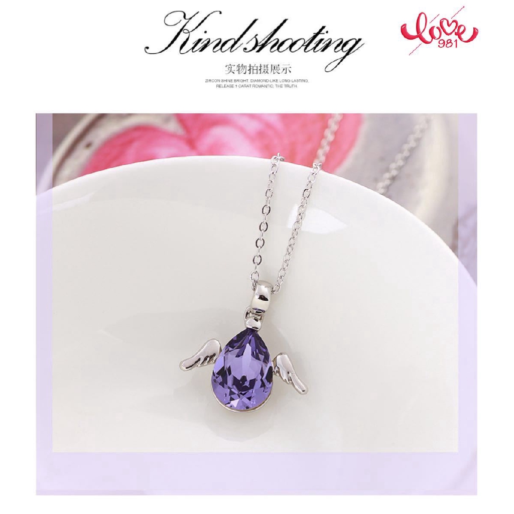 Vòng cổ Mặt Hình Cánh Thiên Thần Đính Đá Pha Lê Thời Trang