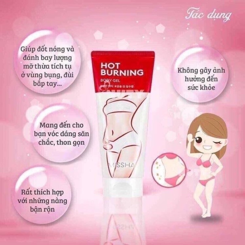 Kem Tan Mỡ Bụng Missha Hot Burning Perfect Body Gel Hàn Quốc - Gel Giảm Rạn Nứt Sau Sinh