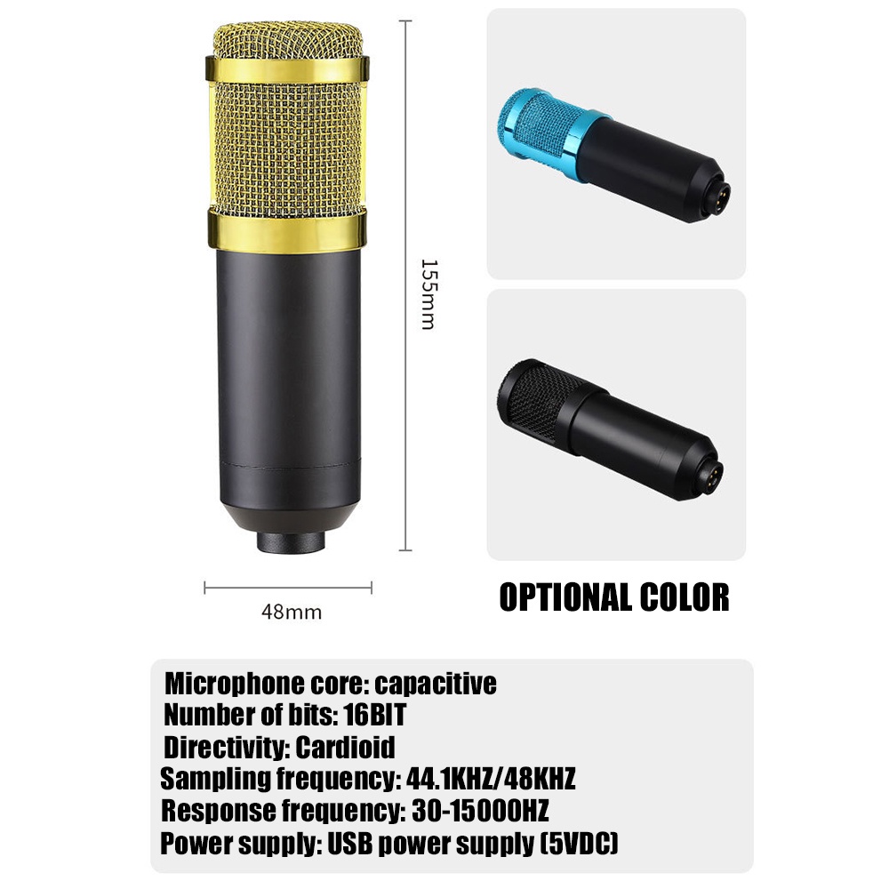 Micro Condenser bằng nhựa siêu nhẹ Micro thu âm karaoke có dây 3.5Mm cho máy tính Karaoke KTV