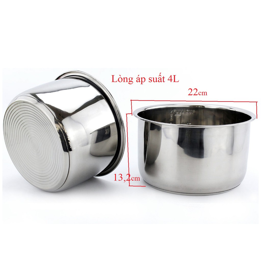 Lòng nồi áp suất điện chống dính – Ruột Inox nồi áp suất điện 4L 5L 6L