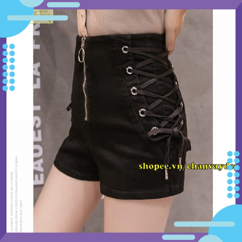 [RẺ VÔ ĐỊCH Quần short dây kéo trước đan dây hông MT338 SHOP VÁY HỌC SINH